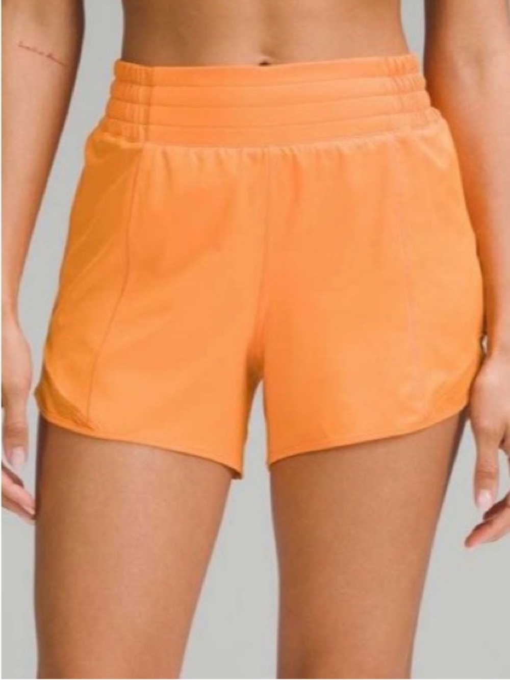 Lululemon Hotty Hot High-Rise Lined Short 4” Lit Orange Size 4